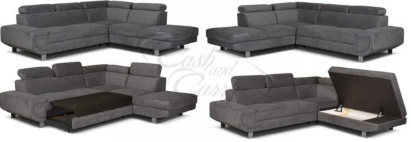 Artic Corner Grey Sofa Bed Storage