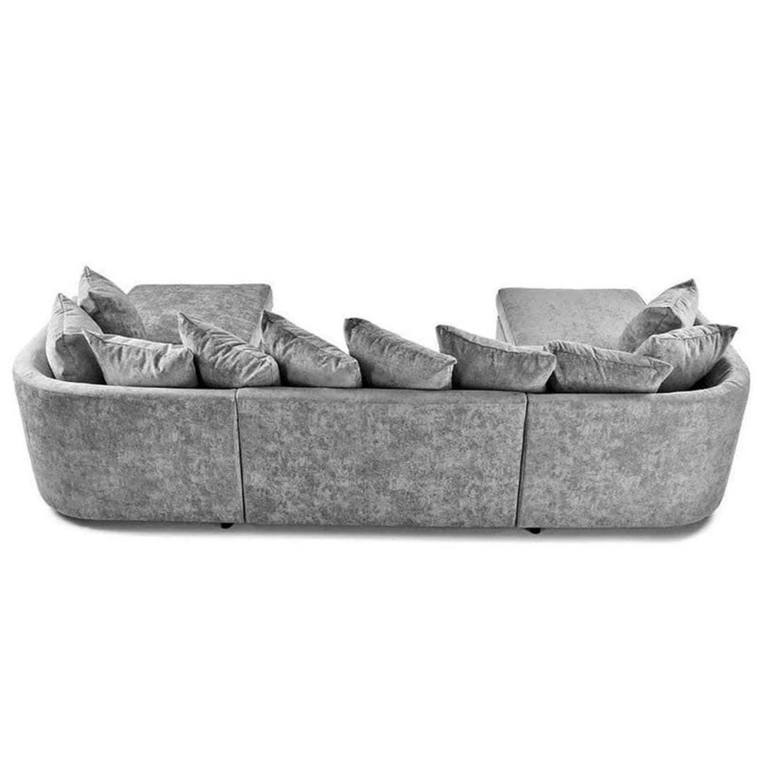 Bishop U Shape Sofa Scatter Back Silver Colour - Image 2
