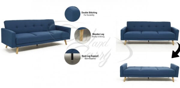 Narvik 3 Seater Fabric Sofa Bed