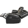 Paris 3+2 Seater Air Leather Black Recliner Sofa - Image 6