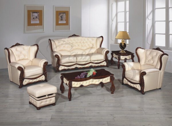 Classic Italian Leather Sofa Set - Image 2