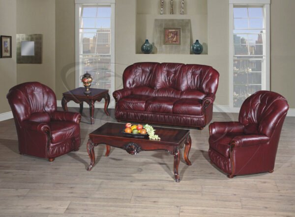 Deborah Classic Italian Leather Sofa Set