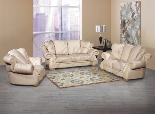 Diana Classic Italian Leather Sofa Suite