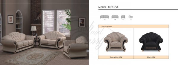 Medusa Italian Corner Sofa Suite - Image 3