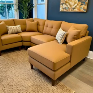 2c2 Corner Tan Fabric Sofa