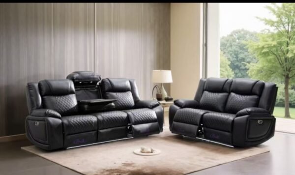 Lisbon Leather 3+2 Seater Electric RECLINER + Cup holder + LED + USB port - Image 3