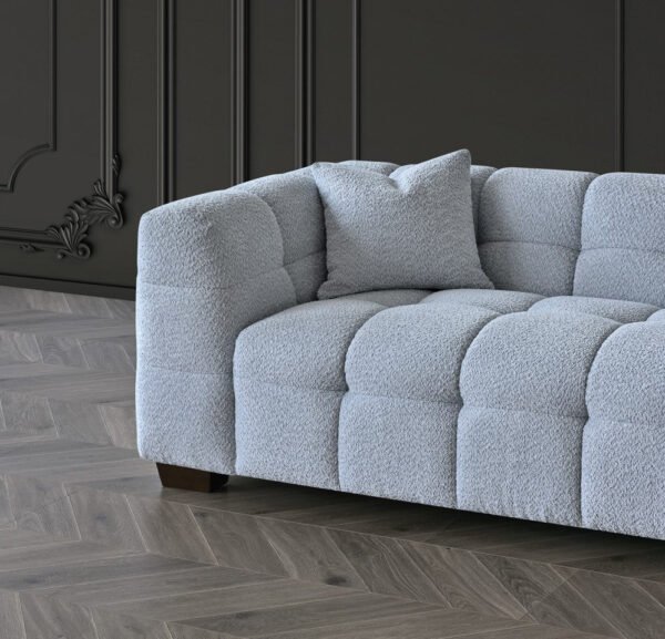 Aluxo Tribeca Pearl Boucle Fabric Sofa Set - Image 6