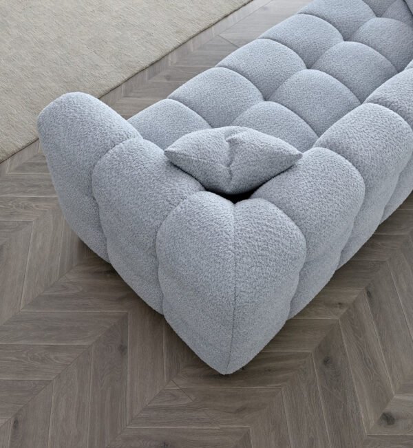 Aluxo Tribeca Pearl Boucle Fabric Sofa Set - Image 7