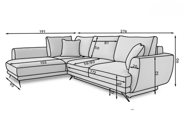 Harry Luxury Corner Sofa Bed with Storage Compartment - Image 7