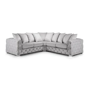 New Ashton Luxury Corner Sofa Silver
