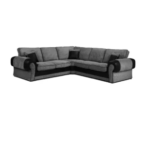 New Verona Corner Sofa Black - Grey