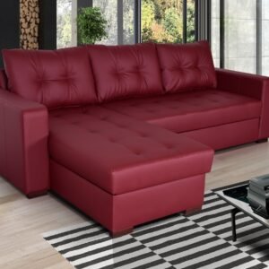 Onyx Universal Corner Sofa Bed Storage BURGUNDY