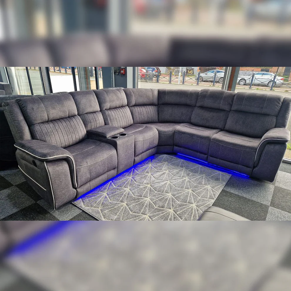 SYC Hannah Electric Corner Sofa Micro Fibre Fabric (270cm x 230cm) - Image 2