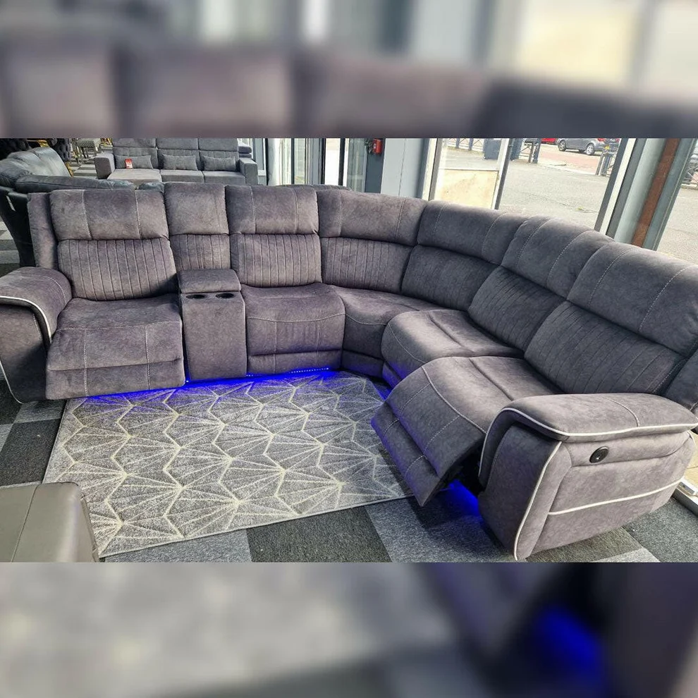 SYC Hannah Electric Corner Sofa Micro Fibre Fabric (270cm x 230cm) - Image 3