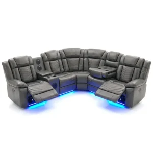 SYC Michigan Zeus Smart Electric Recliner Corner Sofa with LED & Speakers