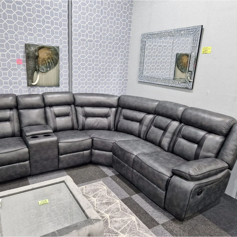 SYC Nova Electric Recliner Leather Corner Sofa - Image 2