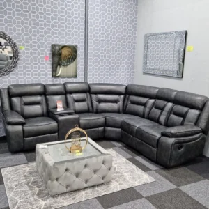 SYC Nova Electric Recliner Leather Corner Sofa