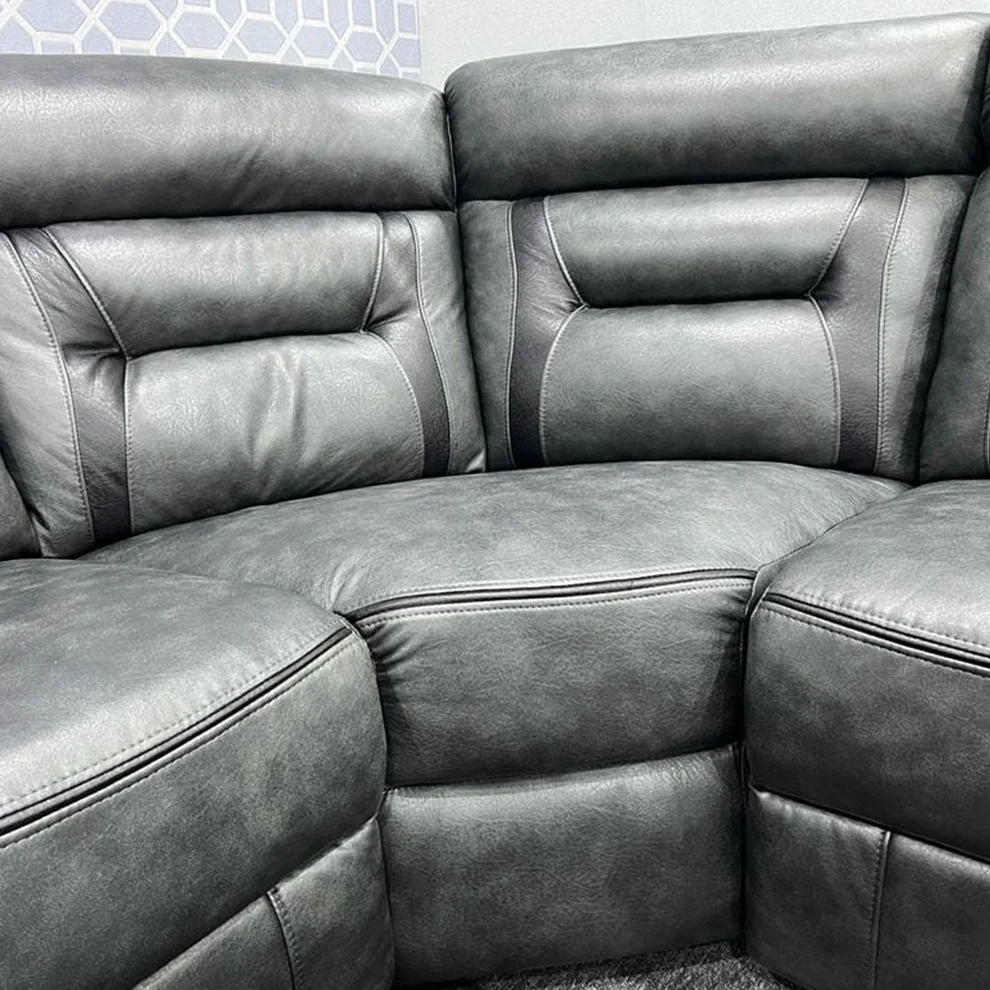 SYC Nova Electric Recliner Leather Corner Sofa - Image 3