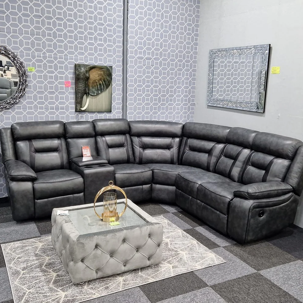SYC Nova Electric Recliner Leather Corner Sofa