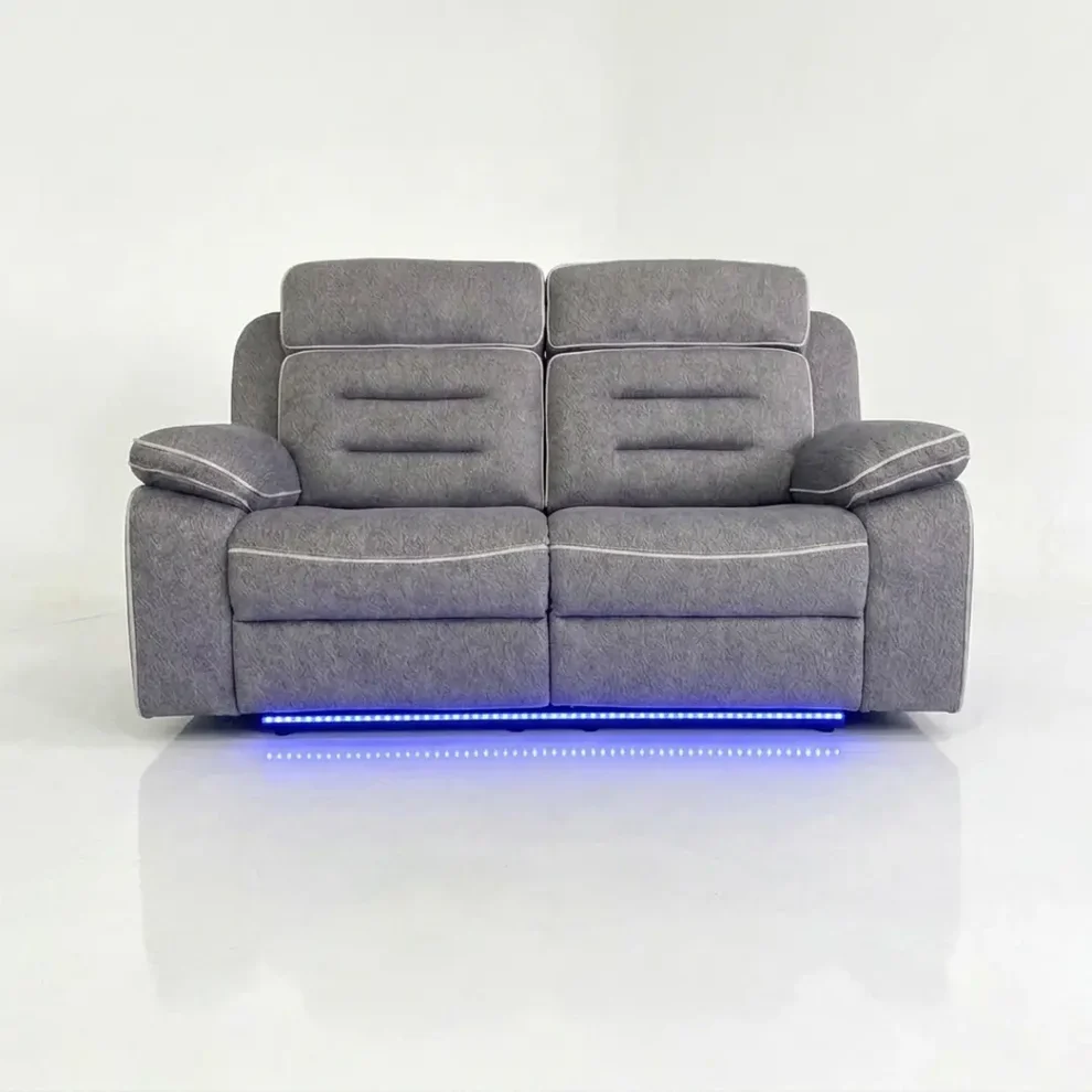 New Hafsa Fabric Electric Recliner 3+2 Seater Sofa Set – Bluetooth Speakers, LED Lights & Wireless Charging - Image 2